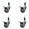 Service Caster 3'' Gray Poly Swivel 1'' Expanding Stem Caster Set Total Lock Brake, 4PK SCC-EXTTL20S314-PPUB-1-4 - alternate 1